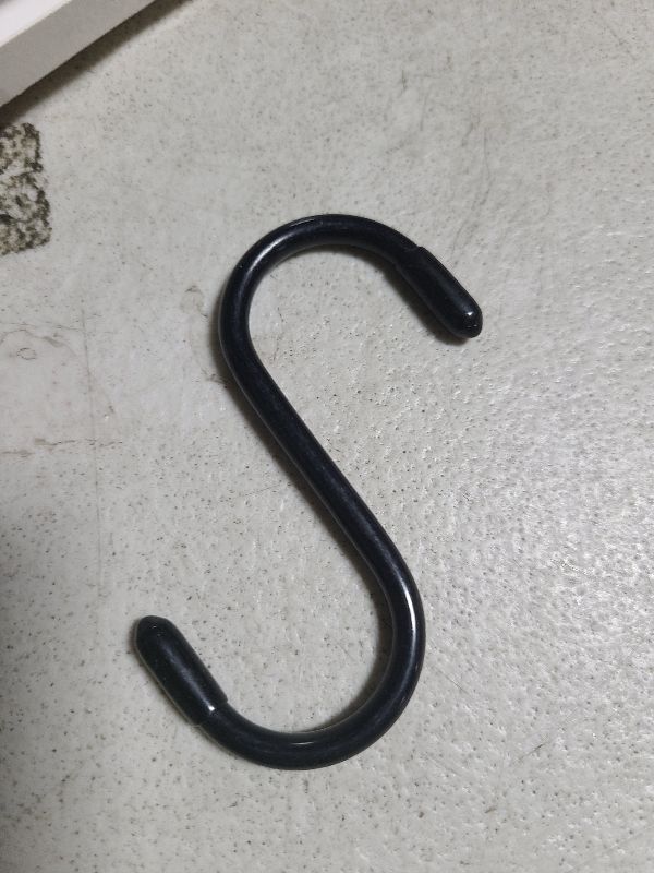 Photo 1 of 3 Inch Vinyl Coated S Hook,S Hooks for Hanging Plants ,10 Pack Non Slip Heavy Duty S Hooks ,Small Rubber Coated Steel Metal Black Closet S Hook for Hanging Jeans Plants Jewelry Pot Pan Cups Towels