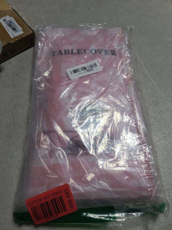 Photo 1 of 6 Pack Pink Gingham Tablecloth Rectangular Pink and White Checkered Tablecloths Disposable Plastic Pink Plaid Table Cover for Parties, Outdoor Picnic, Birthday, Wedding, Camping 54 × 108 Inch