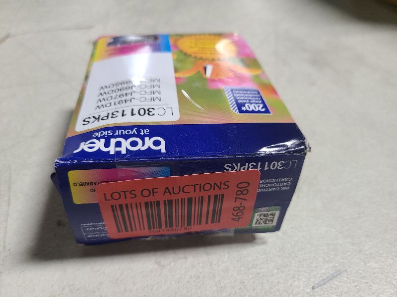 Photo 1 of Brother Genuine LC30113PKS 3-Pack Standard Yield Color Ink Cartridges, Page Yield Up to 200 Pages/Cartridge Includes Cyan, Magenta and Yellow, LC3011