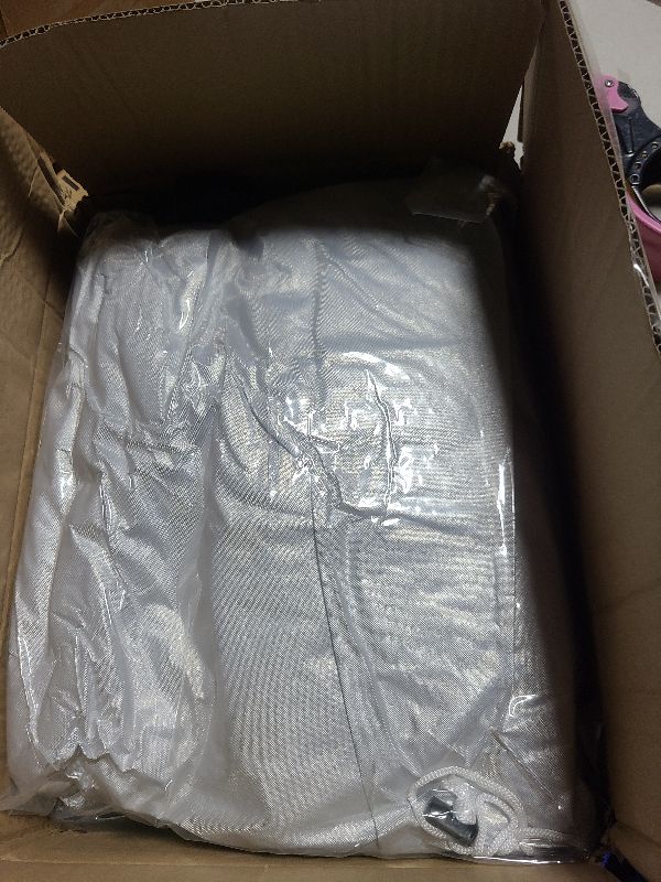 Photo 1 of 6 Layers Car Cover Waterproof All Weather for Automobiles, Size A3 with Zipper Cotton Fit for Toyota Camry, Honda Accord, Ford Mustang, Chevy Camaro/Malibu,Kia Optima(187-198 inch), Silver
