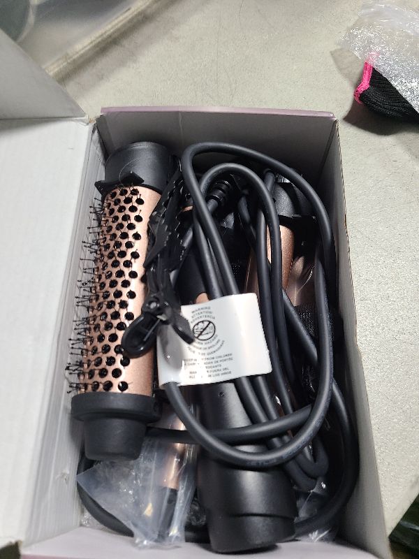 Photo 1 of ANIEKIN 5 in 1 Curling Iron Set, Fast Heat Up Curling Wand from 3/8 to 1 1/4 Inch and a Thermal Brush Come with, Dual Voltage Hair Curler for Women All Hair Types and Travel Use, Gifts for Women