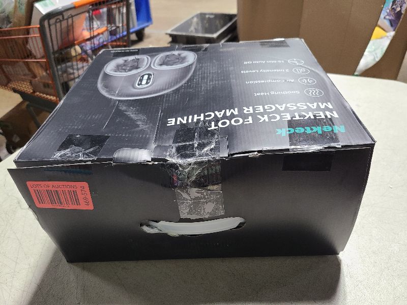 Photo 1 of Nekteck Shiatsu Foot Massager Machine with Soothing Heat, Deep Kneading Therapy, Air Compression, Improve Blood Circulation and Foot Wellness,Relax for Home or Office Use(Gray)
