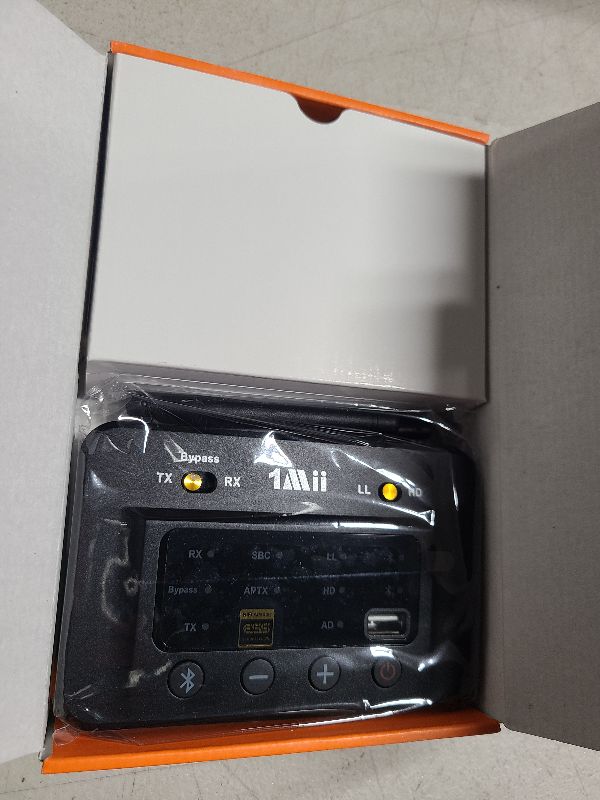 Photo 1 of 1Mii B03S Bluetooth 5.3 Transmitter Receiver for TV Home Stereo, Wireless Audio Adapters with Audiophile DAC, aptX LL/HD/AD, Dual Link, Upgrade USB Drive Input, Optical RCA AUX 3.5mm Inputs/Outputs