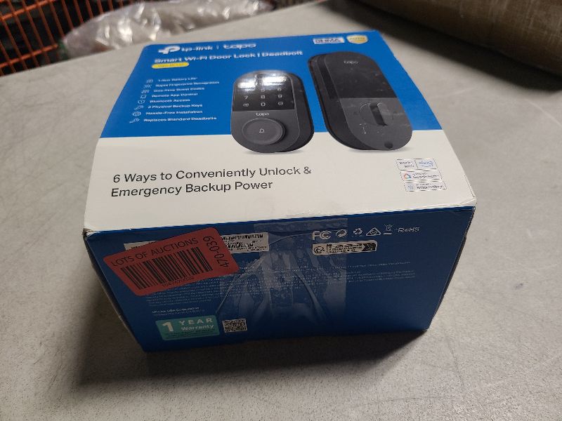 Photo 1 of TP-Link Tapo Smart Door Lock, Deadbolt | Keyless Entry, Fingerprint Recognition, Touchscreen Keypad & in-App Monitoring with Scheduled Access | 1-Year Rechargeable Battery | BHMA Grade 2 | Tapo DL110