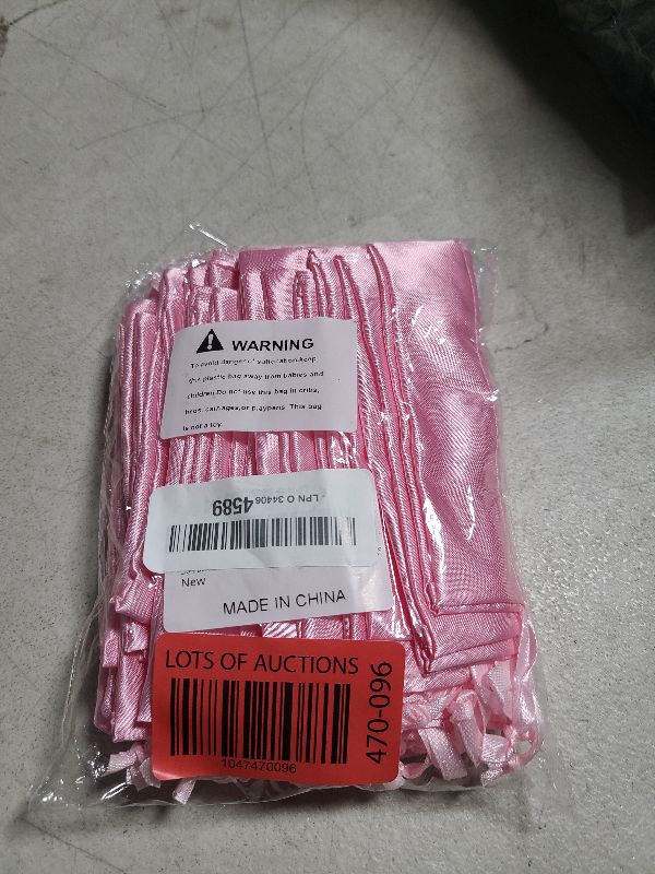 Photo 1 of AKLVBL 30 Pack Pink Satin Gift Bags - 5 x 7 Inches Jewelry Drawstring Pouches for Weddings, Baby Showers - Silk Favor Bags