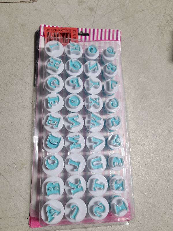 Photo 1 of 26PCS/Set Cookie Stamp Impress Cookie Cutters Alphabet Letter Fondant Cake Biscuit Mold Letter Shape DIY Cookie Biscuit Alphabet Letters Cake Tool Embosser Cutter (Upper Case Letter Shape with Number)