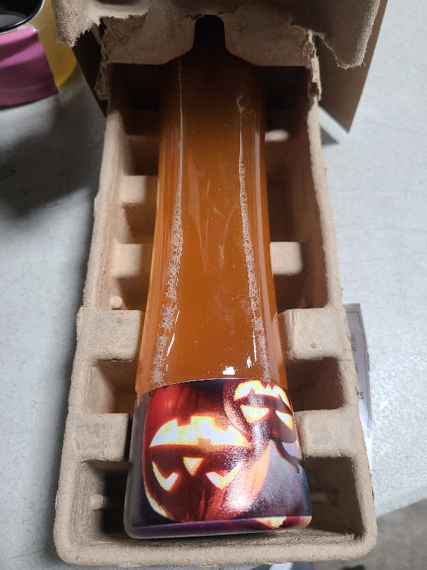Photo 1 of AHCCSD 16 Inch Halloween Magma Lamp,Pumpkin Base Liquid Motion Lamp Red Liquid with Black Wax Relaxing Gorgeous Lamp for Adults Kids Women Girls Halloween Great Gift
