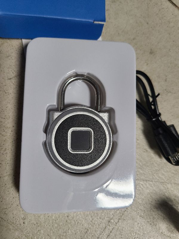 Photo 1 of Fingerprint Lock, Dhiedas Gym Lock, Bluetooth Lock, Small Fingerprint Padlock with Keyless, Weatherproof Smart Lock for Gym Locker School Suitcase Cabinet Luggage Storage and Fence