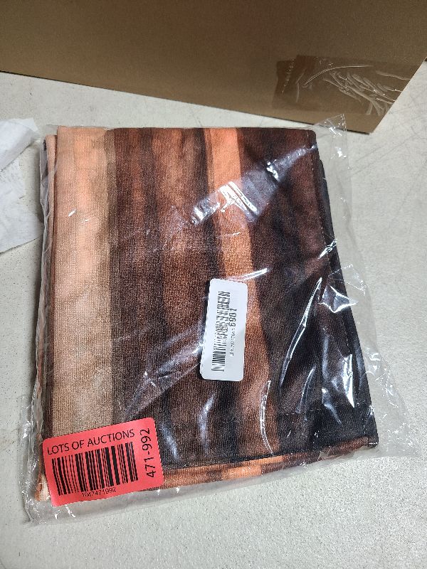 Photo 1 of AIYOOLER Hand Towels for Bathroom Set of 2 Brown Earth Orange Copper and Pale Peach Abstract Cool Glass and Vintage Stripe Design Soft Absorbent Small Bath Towels Decorative Towel for Gym,Spa 28x14in