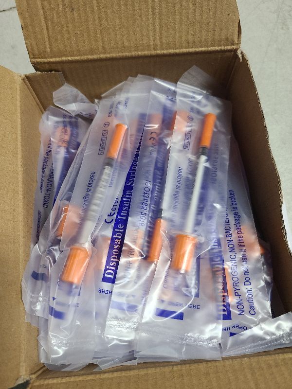 Photo 1 of 100 Pack 1/2 ml/cc 31Ga Lab Supplies, Individually Package