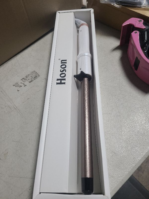 Photo 1 of 3/4 Inch Extra Long Barrel Curling Wand, Ceramic Tourmaline Curling Wand Professional Dual Voltage with Adjustable Temperature