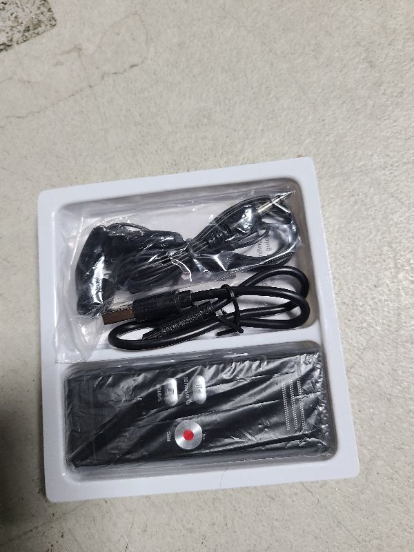 Photo 1 of 128GB Digital Voice Recorder With Playback - 3072 Kbps HD Voice-Activated Recording and Noise-Canceling, Audio Device for Lectures Meetings, A-B Repeat, MP3 Player