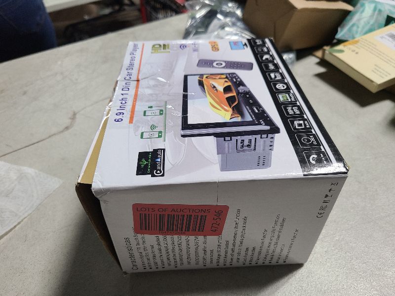 Photo 1 of 6.9" Wireless CarPlay Single Din Car Stereo, G+G HD IPS Touchscreen Car Radio with Bluetooth 5.0, MirrorLink,FM AM,10 Band EQ Subwoofer,2-USB,Type-C,8 LED 170° Night Vision Backup Camera,Android Auto