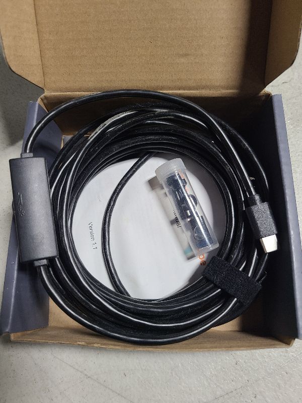 Photo 1 of 16.4ft Endoscope Camera with Light for iPhone and Android, 1920P HD IP67 Waterproof Borescope with 8 Adjustable LED Lights, Semi-Rigid Snake Camera, 7.9mm Black