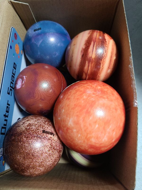 Photo 1 of 10PCS Mini Foam PU Balls, Solar System Stress Balls for Kids Adults, Planets Squeeze Balls for Stress Relief, Educational Space Toy for Early Learning, Halloween Christmas Stocking Stuffer