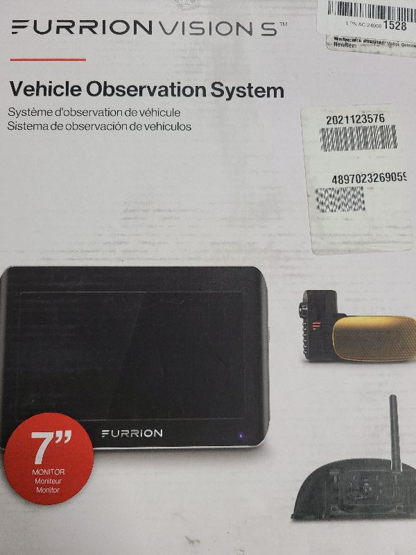 Photo 1 of Furrion Vision S Wireless RV Backup Camera System with 7-Inch Monitor, 1 Rear Sharkfin, Infrared Night Vision, Wide-Angle View, Hi-Res, IP65 Waterproof, Motion Detection, Microphone - FOS07TASF