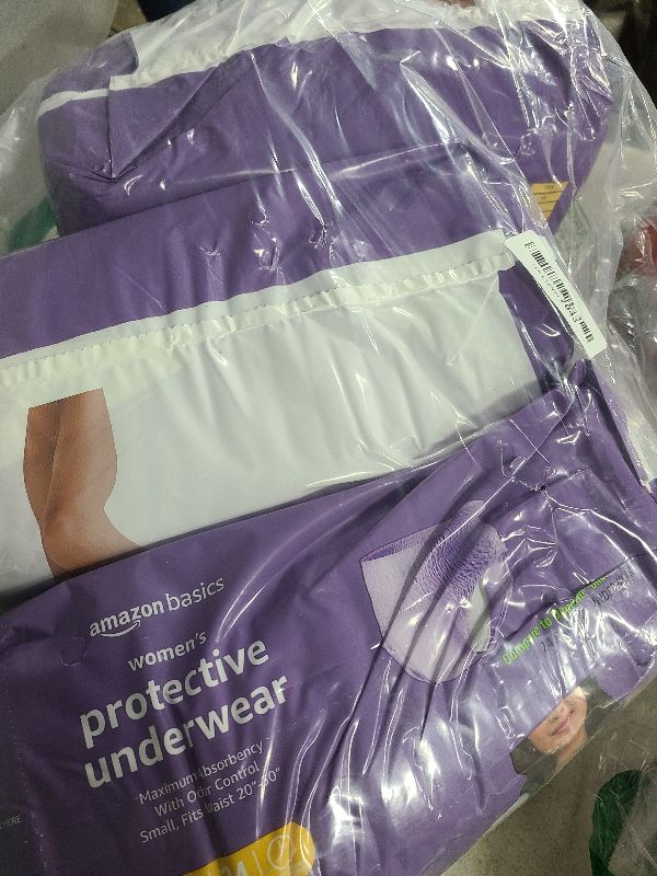 Photo 1 of Amazon Basics Incontinence Underwear for Women, Protective, Disposable, Postpartum, Maximum Absorbency, Small, Lavender, 72 Count (3 Packs of 24)