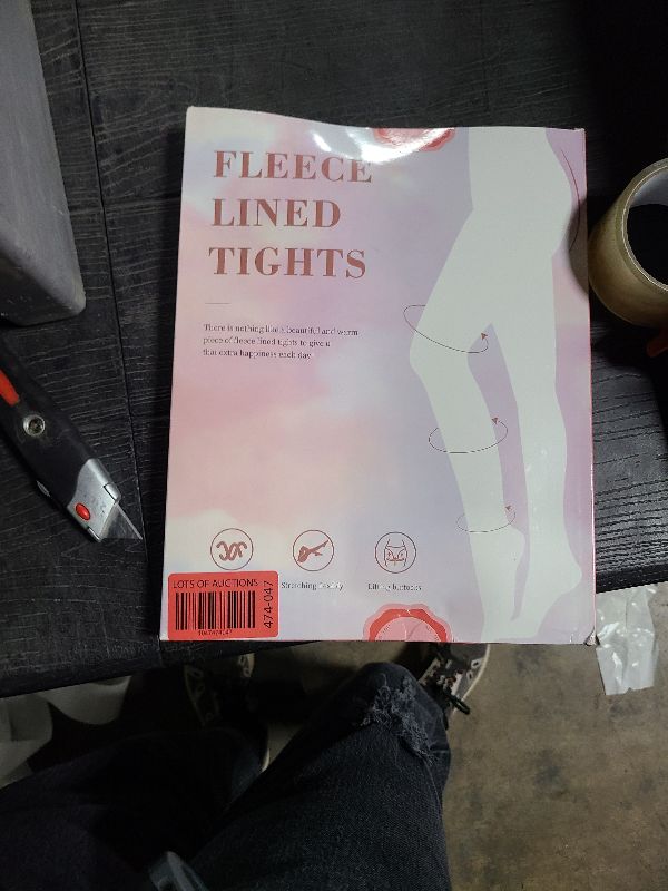 Photo 1 of UniikStuff Fleece Lined Tights Sheer Women - High Waist Fake Translucent Women Sheer Warm Pantyhose Patterned Fleece Tights XL