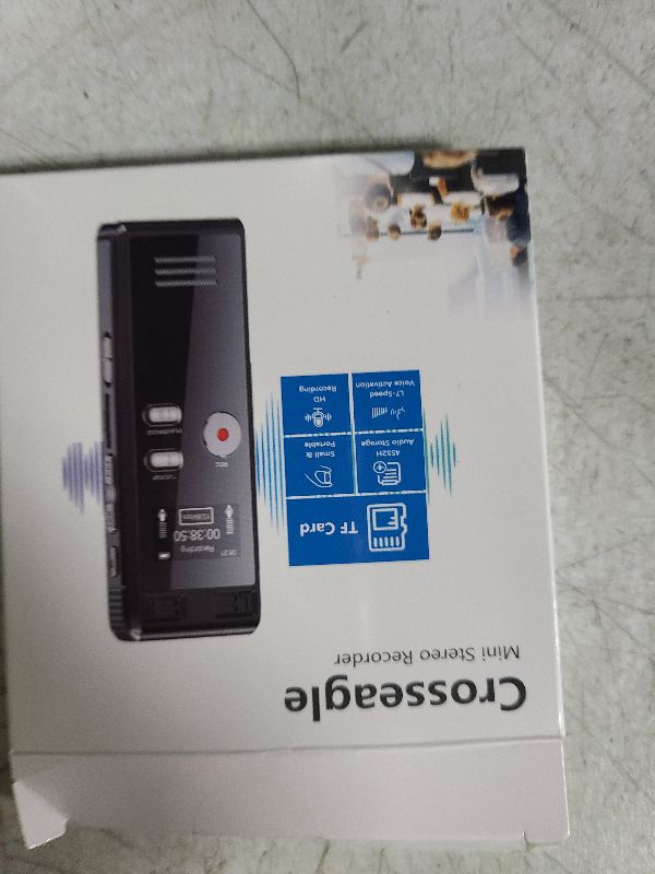 Photo 1 of 64GB Digital Voice Activated Recorder with Playback - 4552 Hours Audio Recording Device, 3072Kpbs HD Dual MIC Tape Recorder Device for Lecture A-B Repeat, MP3 Player,?64GB TF Card Included?