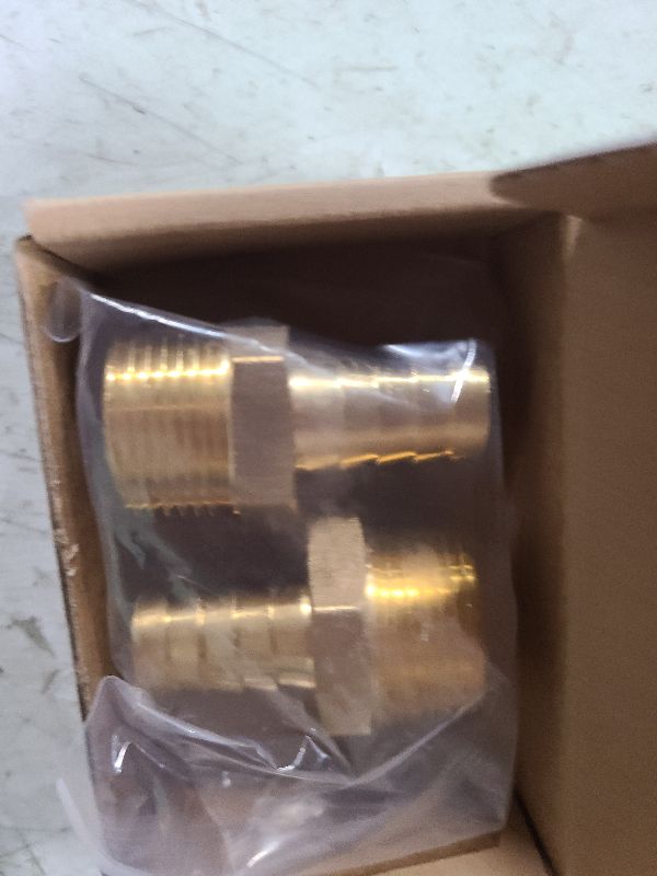 Photo 1 of 3/4" Barb x 1" NPT Male Pipe, Brass Hose Fitting, Barb Pipe Fitting Adapter, 2 PCS