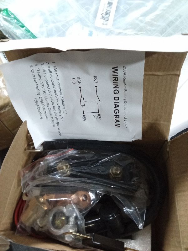 Photo 1 of Joinfworld Kill Switch for Car 12V Remote Battery Disconnect Switch 250A Anti-Theft Remote Control Switch with Two Wireless Remote Control Relay Fobs for Auto Truck Boat