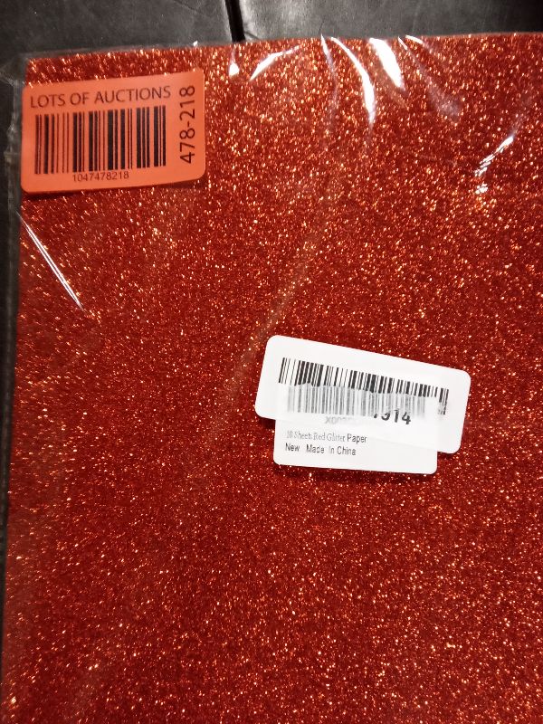 Photo 1 of 10 Sheets Glitter Foam Sheets for Children Father's Day Decor Table Decorations, A4 Cardstock Paper Sparkles Self Adhesive Sticky Paper for Gift DIY Cutters Card Party Decoration (Red)