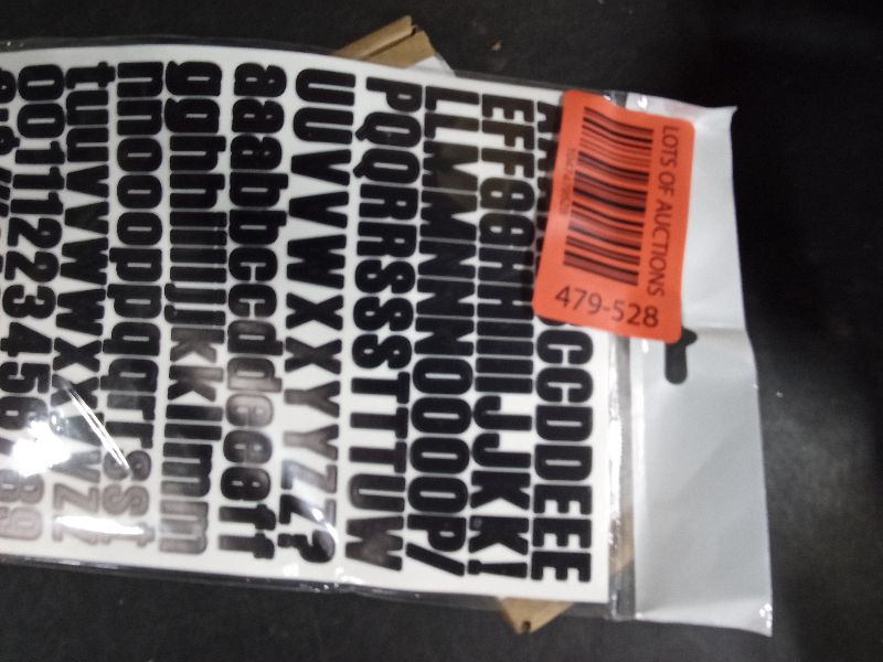 Photo 1 of 15 Sheet Small Letter Stickers - 1/2 Inch Black Vinyl Self Adhesive Alphabet Number Stickers Stick On Letters for Art Crafts Outdoor Sign Wall Mailbox Windows Doors Car Poster Board (Black, 0.5 Inch)