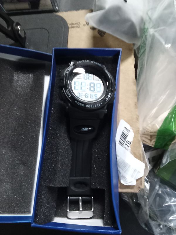 Photo 1 of A ALPHA Boys Digital Sport Watch, Waterproof Alarm Calendar Analog for 3-15 Year Olds, Rubber Band, LED Display, Multifunctional Chronograph