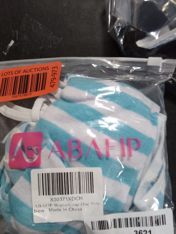 Photo 1 of ABAFIP Women Cute Kawaii Anime Lingerie set Halter Strap Micro Bra Tiny Panty Garter Belt Striped Stockings 4Pcs Underwear Blue - Wide Strap One Size