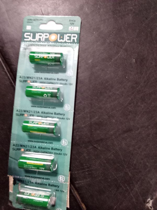 Photo 1 of ?5-Year Warranty?SURPOWER A23 23A 23AE 12v Alkaline Battery A23s -5 Pack