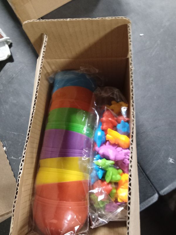 Photo 1 of 48Pcs Easter Eggs Prefilled Plastic Easter Eggs with Counting Dinosaurs Toys Inside Filled, Toddler Preschool Learning Activities Toys for Kids Easter Basket Stuffers Egg Fillers Gifts (Dinosaur)