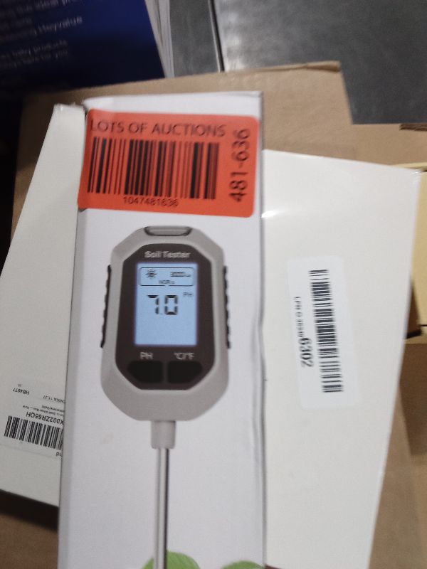 Photo 1 of 4-in-1 Soil Moisture Meter Digital Plant Temperature/Soil Moisture/PH Meter/Sunlight Intensity Backlight LCD Display Soil Test Meter for Gardening, Farming and Outdoor Plants