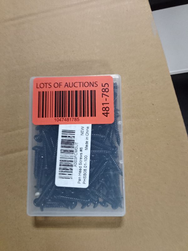 Photo 1 of #8 x 1" Pan Head Self Tapping Screws Sheet Metal Wood Screws, Black Oxide, 304 Stainless Steel 18-8, 100 PCS
