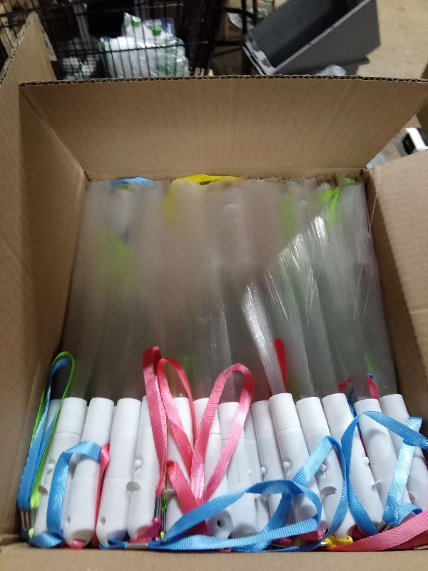 Photo 1 of 150 PCS White Fiber Optic Sticks, Glow Wands & Light Up Wands for Kids, Fiber Optic Wand with 3 Light Modes, Glow in The Dark Party Supplies, Wedding Party Supplies, for Wedding, New Year, Birthday
