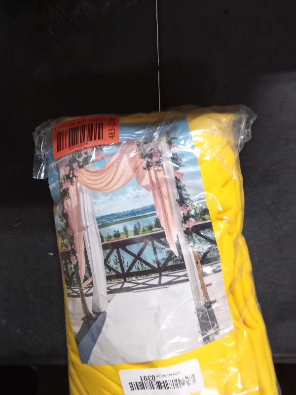 Photo 1 of 10 x 10 Feet Yellow Backdrop Curtain for Partie, Background Curtains for Photoshoot, Birthday, Wedding, Halloween, Thanksgiving, Christmas Day, New Year Party Decorations 5Ft x 10Ft, 2 Panels