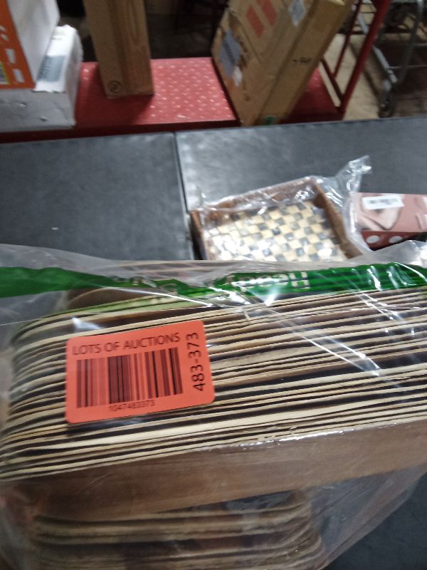 Photo 1 of 2 ZEBRAZ Premium Palm Leaf Disposable Plates – 50pc Square Set: 25pc 10” and 25pc 7”, Heavy-Duty, Microwave Safe, Natural Alternative to Plastic, Ideal for Parties, Weddings, Events, and Everyday Use
