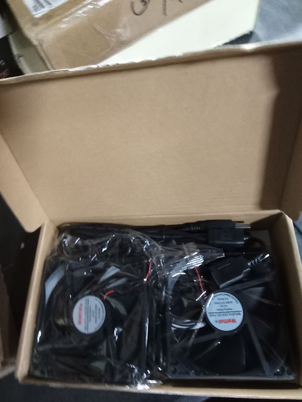 Photo 1 of 2 Packs Wathai 92mm x 25mm 90mm 5V USB Fan for Receiver AV cabint Game Console PC Laptop TV Box Projector Router Cooling