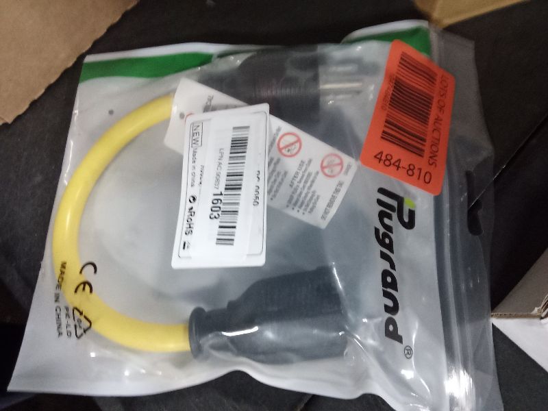 Photo 1 of [4-in-1] 12AWG 15 Amp Household AC Plug to 20 Amp T Blade Adapter Cable, NEMA 5-15P to 5-15R/ 5-20R/ 6-15R/ 6-20R, 4 in 1 AC Adapter,15A 125V to 20A 250V Extension Cable, 1FT