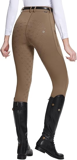 Photo 1 of  baleaf Womens Horse Riding Pants Equestrian Full Seat Breeches Horseback Tights Silicone Zipped Pocket, EXTRA SMALL