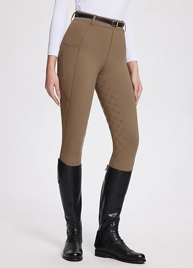 Photo 1 of  baleaf Womens Horse Riding Pants Equestrian Full Seat Breeches Horseback Tights Silicone Zipped Pocket, EXTRA SMALL