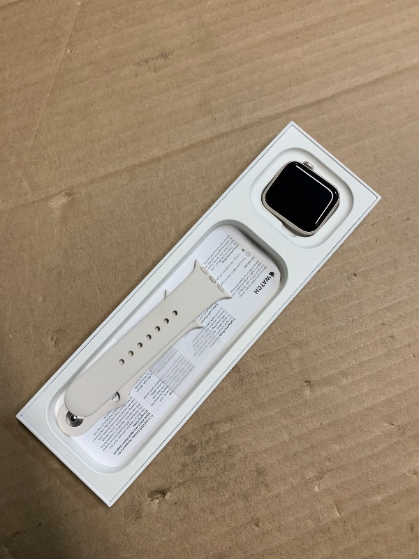 Photo 1 of ***(PARTS ONLY/ MISSING CHARGER/ NON FUNCTIONAL)***Apple Watch SE (2nd Gen) [GPS 40mm] Smartwatch with Starlight Aluminum Case with Starlight Sport Band S/M. Fitness and Sleep Trackers, Crash Detection, Heart Rate Monitor, Retina Display