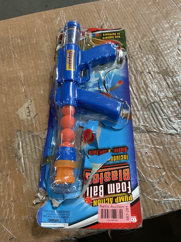 Photo 1 of ***(HEAVILY USED/ MINOR DAMAGE)***ArtCreativity Foam Ball Launcher with 8 Balls, Pump Action Shooting Toy Blaster for Kids, Outdoor Summer Fun, Fetch Toy for Dogs, Best Holiday or Birthday Gift for Boys and Girls