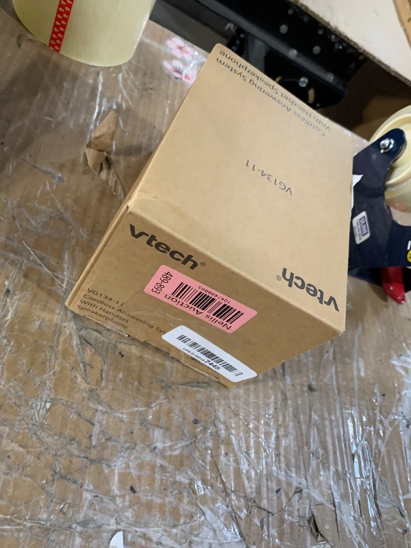 Photo 1 of [New] VTech VG134-11 DECT 6.0 Cordless Home Phone with Bluetooth Connection, Digital Answering Machine, Backlit Display,Full Duplex Speakerphone, Caller ID/Call Waiting,1000 ft Range (Black)