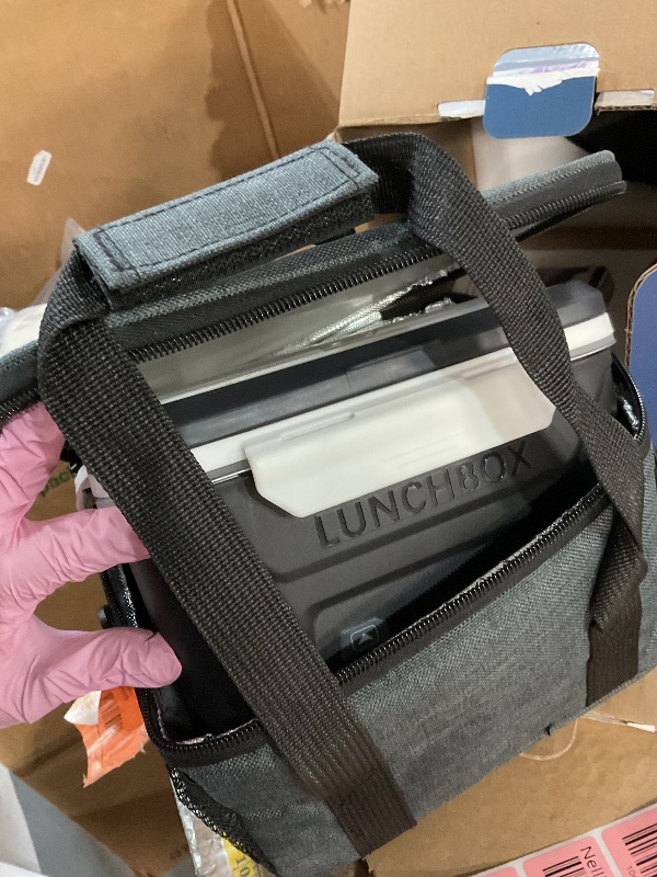 Photo 1 of (MISSING POWER CORD) EAST OAK Cordless Electric Lunch Box for Adults, Heated Lunch Box Battery Powered with Automatic Heating, 5.5 Cups Portable Food Warmer with Removable Tray Divider
