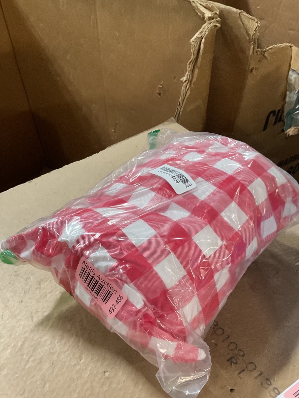 Photo 1 of ***(MISSING BENCH SEAT COVERS)***RNOONY Vinyl Fitted Picnic Table Cover with Bench Covers and Bag,8ft Outdoor Waterproof Picnic Tablecloth with Elastic Edges, 96x30 Inches 3 Pcs Set (Red Checkered)