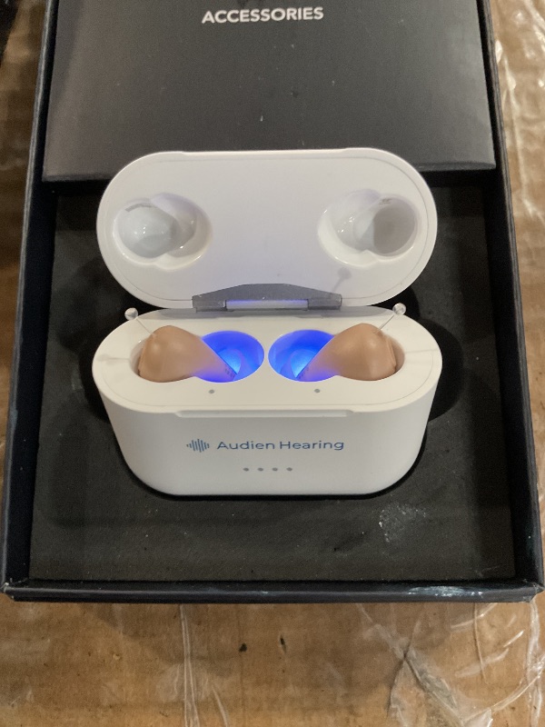 Photo 1 of (POWER TESTED) Audien ATOM PRO 2 Wireless Rechargeable OTC Hearing Aid, Premium Comfort Design and Nearly Invisible