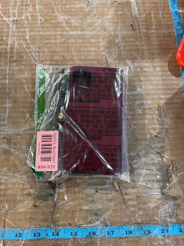 Photo 1 of ***(HEAVILY USED/ MINOR DAMAGE)***XcaseBar for iPhone 11 Pro Max 6.5" Wallet case with Zipper Credit Card Holder?RFID Blocking?, Flip Folio Book PU Leather Phone case Shockproof Cover Women Men for Apple 11 ProMax case Wine Red