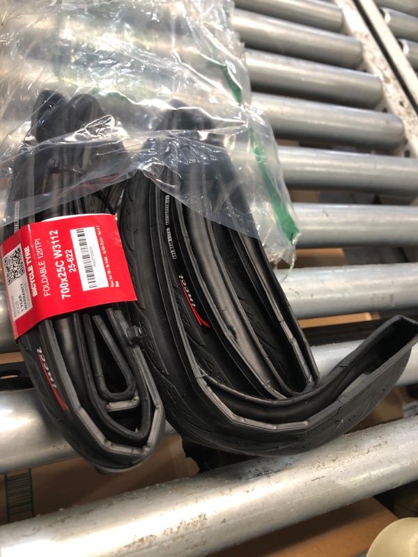 Photo 1 of (NO INNERTUBES) Fincci Pair 700x25c Tire - Road Bike Tires 700c, 25-622 with 1 mm Nylon Puncture Resistant - 120 TPI, Touring and Trainer Tires 700c for Street, Fixie, Hybrid, Adult Folding Bikes, Wheelset 700 x 25c