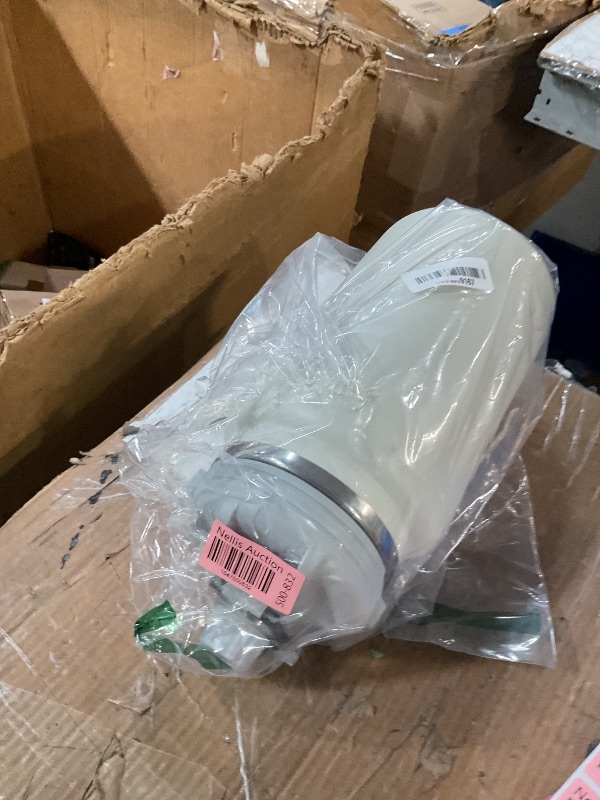 Photo 1 of ***(MAJOR DAMAGE/ MISSING PARTS/ SEE NOTES)***Olerd 1 Gallon Thermosflask with Straw, 135oz Stainless Steel Insulated Water Bottle?4L Oversized Double Wall Vacuum Jug with Handle for Hot Cold Drinks, Wide mouth Icebuckets for Hiking Sports(White)