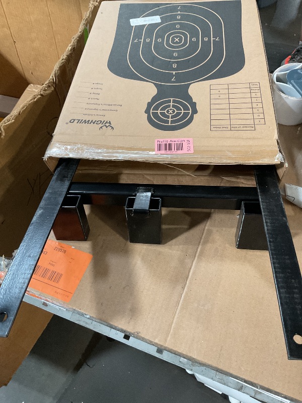 Photo 1 of Highwild Adjustable Target Stand Base for Paper Shooting Cardboard Silhouette H Shape Stand Base for Shooting Range 1x2 Wooden Target Station Setup - 1 Pack